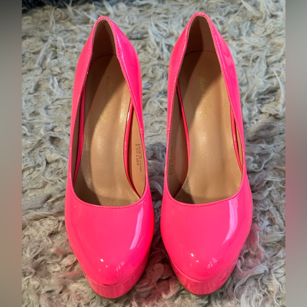 Hot Pink Platform Barbie Heels. Size 7